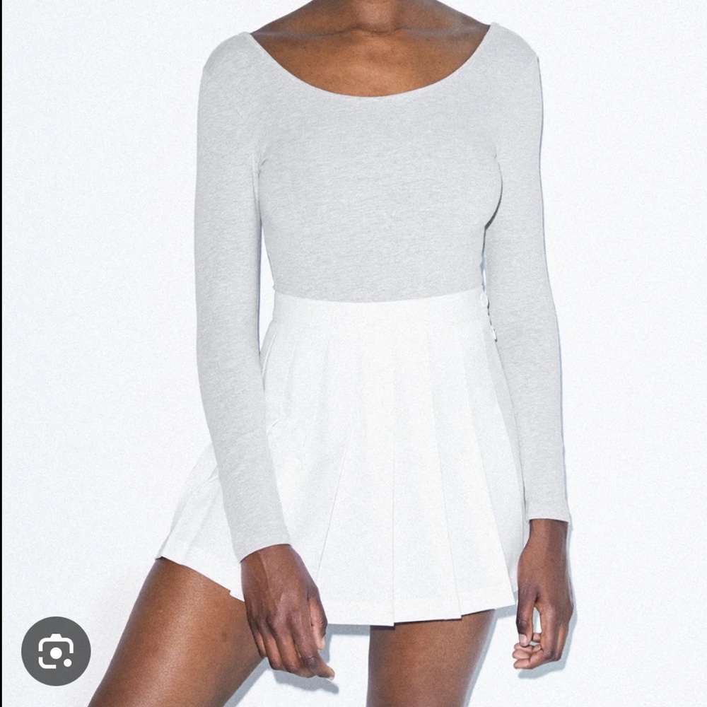 Authentic American Apparel White Gabardine Tennis Skirt S